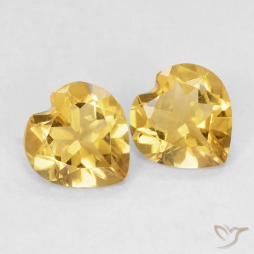 Gemme di Citrino Dorato medio naturale da 1.14 ct, Cuore, VVS-VS