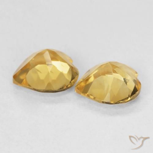 Gemme di Citrino Dorato medio naturale da 1.14 ct, Cuore, VVS-VS