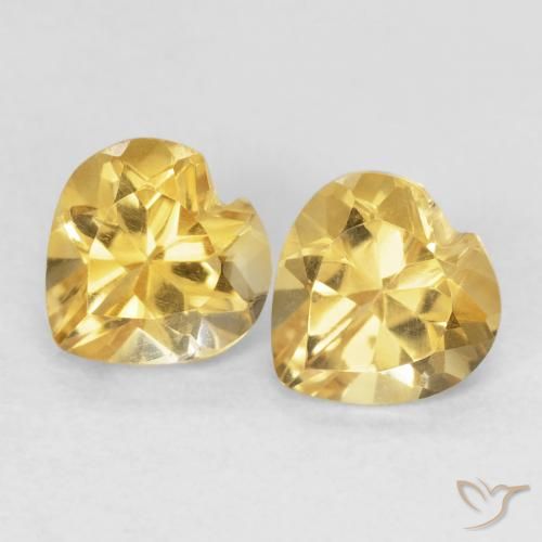 1.52ctw Naturale Arancio dorato Citrino, Cuore, VVS-VS