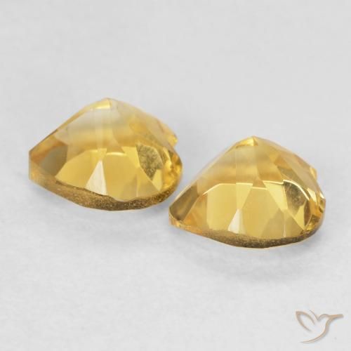 Gemme di Citrino Arancio dorato naturale da 1.52 ct, Cuore, VVS-VS