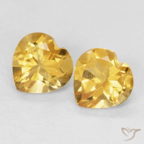 1.42ctw Naturale Dorato medio Citrino, Cuore, VVS-VS