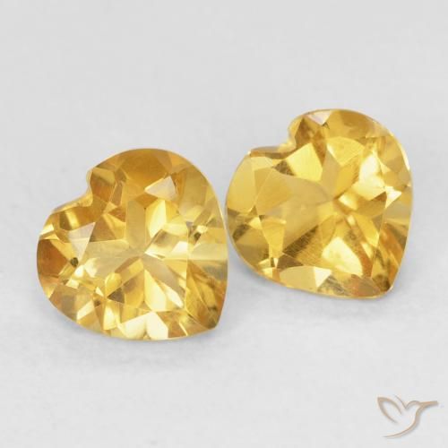 Gemme di Citrino Dorato medio naturale da 1.42 ct, Cuore, VVS-VS