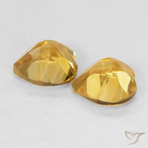 Gemme di Citrino Dorato medio naturale da 1.42 ct, Cuore, VVS-VS