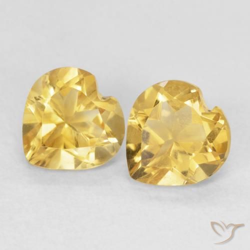 Gemme di Citrino Dorato medio naturale da 1.39 ct, Cuore, VVS-VS