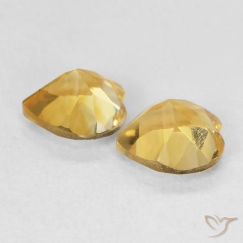 Gemme di Citrino Dorato medio naturale da 1.39 ct, Cuore, VVS-VS