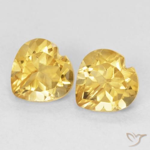 1.58ctw Naturale Arancio dorato Citrino, Cuore, VVS-VS