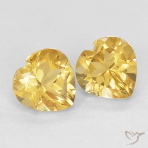 Gemme di Citrino Arancio dorato naturale da 1.58 ct, Cuore, VVS-VS