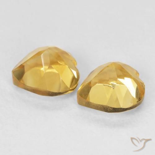 Gemme di Citrino Arancio dorato naturale da 1.58 ct, Cuore, VVS-VS