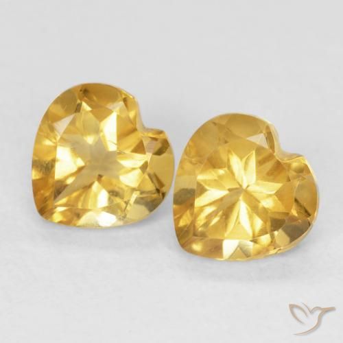 1.51ctw Naturale Dorato medio Citrino, Cuore, VVS-VS