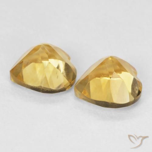 Gemme di Citrino Dorato medio naturale da 1.51 ct, Cuore, VVS-VS