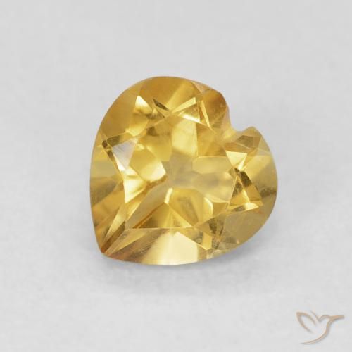 0.72ct Naturale Oro Citrino, Cuore, VVS