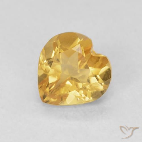 0.73ct Naturale Oro Citrino, Cuore, VVS