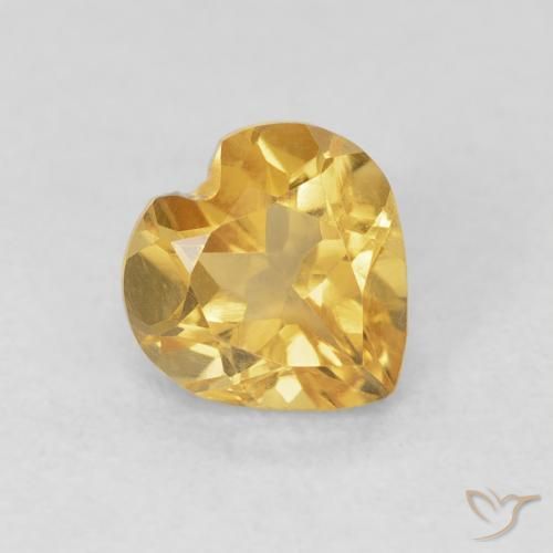 Citrino Oro naturale da 0.73 ct, Cuore, VVS