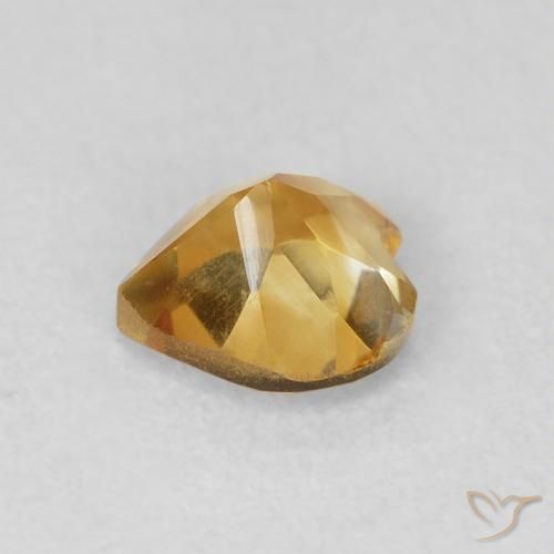 Citrino Medium Dark-Golden naturale da 0.66 ct, Cuore, VVS