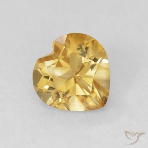 Citrino Arancio Dorato Profondo naturale da 0.79 ct, Cuore, VVS