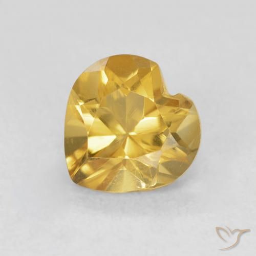 0.79ct Naturale Oro medio Citrino, Cuore, VVS