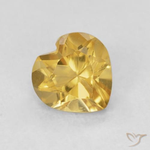 Citrino Oro medio naturale da 0.79 ct, Cuore, VVS