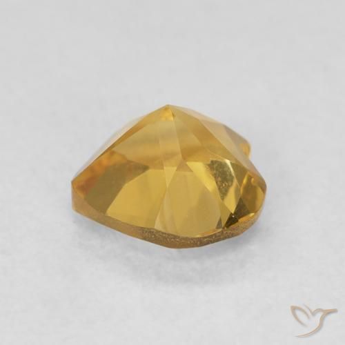 Citrino Oro medio naturale da 0.79 ct, Cuore, VVS