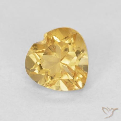 0.78ct Naturale Oro Citrino, Cuore, VVS