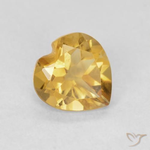 Citrino Medium Dark-Golden naturale da 0.67 ct, Cuore, VVS