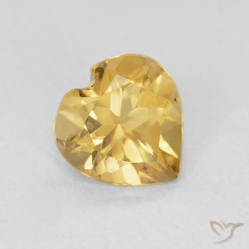 0.71ct Naturale Oro medio Citrino, Cuore, VVS