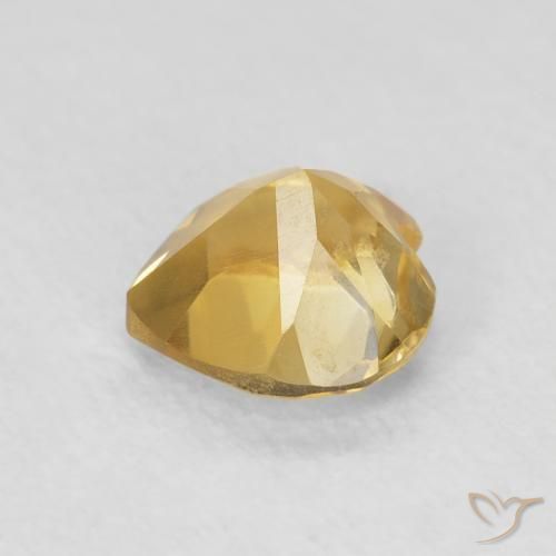 Citrino Oro medio naturale da 0.75 ct, Cuore, VVS