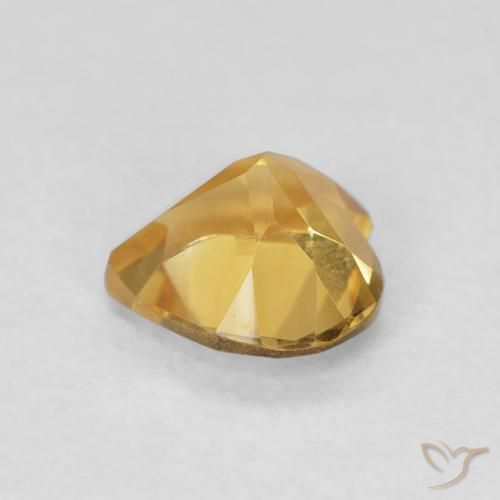 Citrino Arancio Dorato Profondo naturale da 0.71 ct, Cuore, VVS
