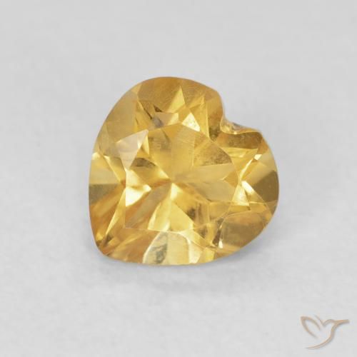 0.74ct Naturale Medium Dark-Golden Citrino, Cuore, VVS