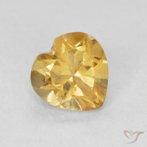 Citrino Medium Dark-Golden naturale da 0.74 ct, Cuore, VVS