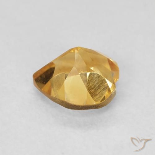 Citrino Medium Dark-Golden naturale da 0.74 ct, Cuore, VVS