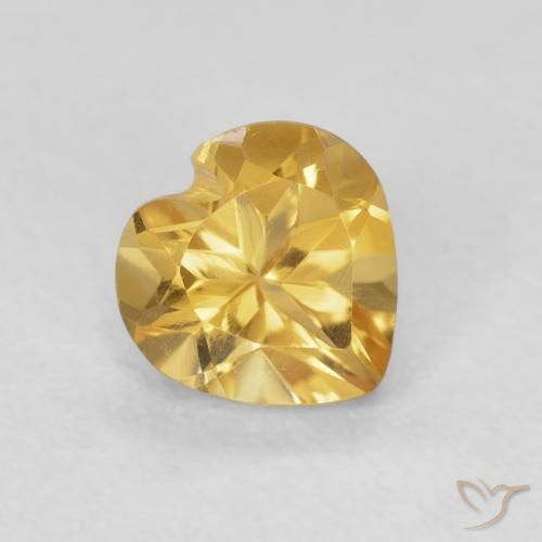 Citrino Arancio Dorato Profondo naturale da 0.74 ct, Cuore, VVS