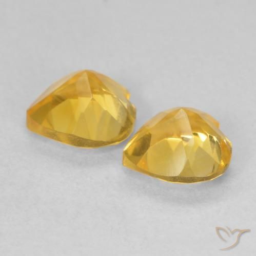 Gemme di Citrino Oro brillante naturale da 1.39 ct, Cuore, VVS-VS