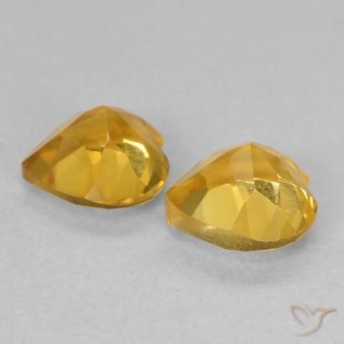 Gemme di Citrino Oro brillante naturale da 1.40 ct, Cuore, VVS-VS