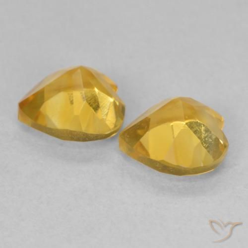 Gemme di Citrino Oro profondo naturale da 1.38 ct, Cuore, VVS-VS