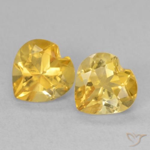 1.48ctw Naturale Oro Citrino, Cuore, VVS-VS