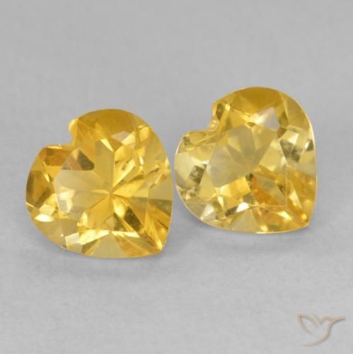 Gemme di Citrino Oro naturale da 1.48 ct, Cuore, VVS-VS