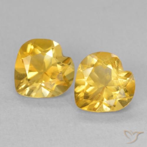 1.41ctw Naturale Oro profondo Citrino, Cuore, VVS-VS