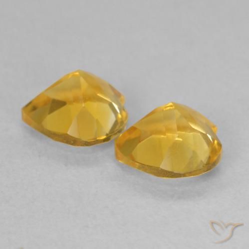Gemme di Citrino Oro profondo naturale da 1.41 ct, Cuore, VVS-VS