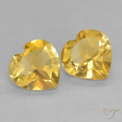 Gemme di Citrino Oro brillante naturale da 1.31 ct, Cuore, VVS-VS