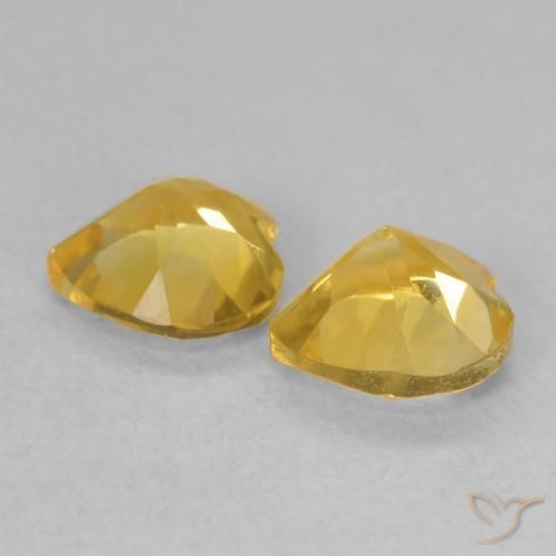 Gemme di Citrino Oro brillante naturale da 1.31 ct, Cuore, VVS-VS