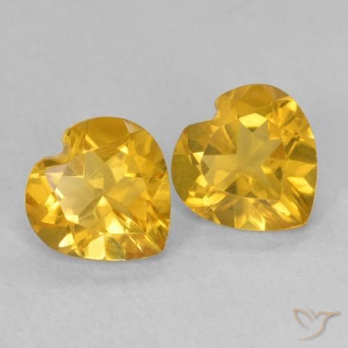 Gemme di Citrino Dorato naturale da 1.41 ct, Cuore, VVS-VS