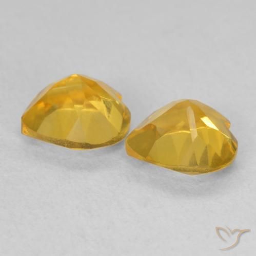 Gemme di Citrino Dorato naturale da 1.41 ct, Cuore, VVS-VS