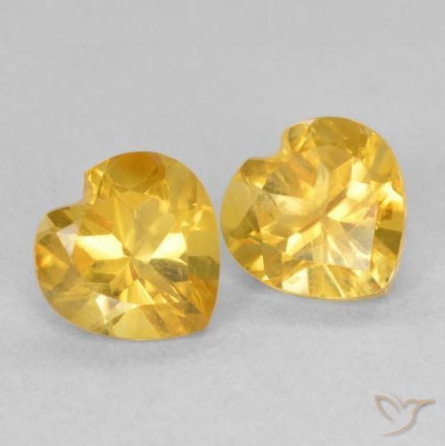 Gemme di Citrino Oro brillante naturale da 1.40 ct, Cuore, VVS-VS