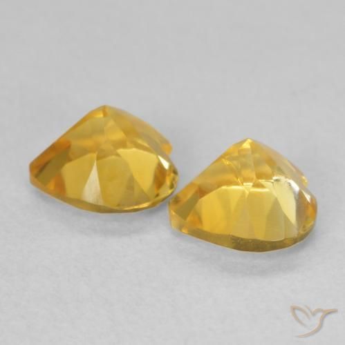 Gemme di Citrino Oro brillante naturale da 1.40 ct, Cuore, VVS-VS