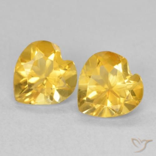 1.28ctw Naturale Arancio dorato Citrino, Cuore, VVS-VS