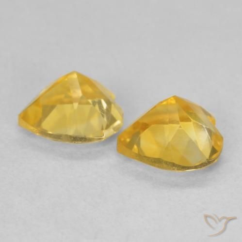 Gemme di Citrino Arancio dorato naturale da 1.28 ct, Cuore, VVS-VS