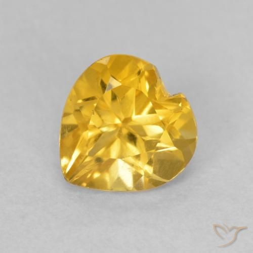 0.73ct Naturale Dorato medio Citrino, Cuore, VVS-VS
