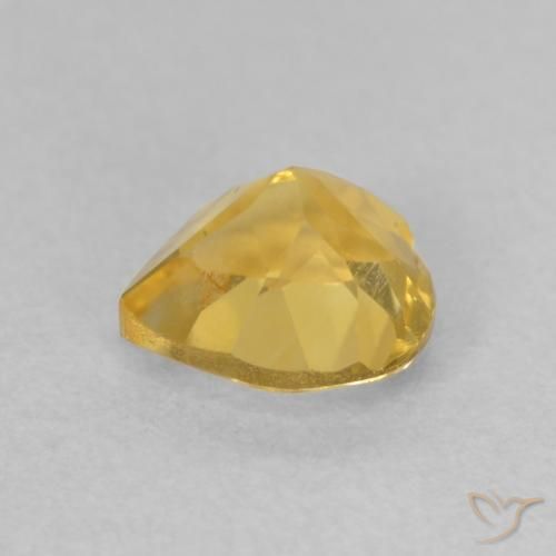 Citrino Dorato medio naturale da 0.73 ct, Cuore, VVS-VS
