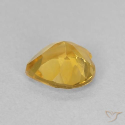 Citrino Dorato medio naturale da 0.63 ct, Cuore, VVS-VS