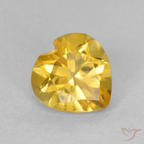 0.73ct Naturale Arancio dorato Citrino, Cuore, VVS-VS